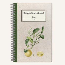 Cuaderno Composición Personalizada de Lemones Creciendo
