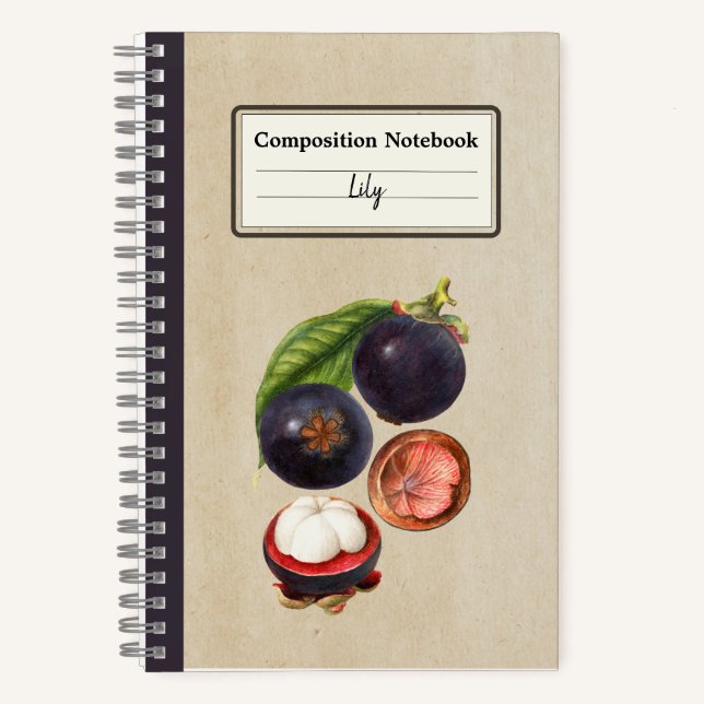 Cuaderno Composición personalizada de mangostinos de época (Anverso)
