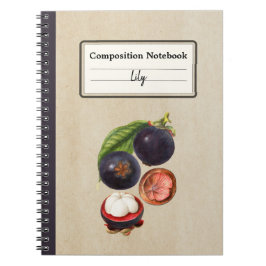 Cuaderno Composición personalizada de mangostinos de época