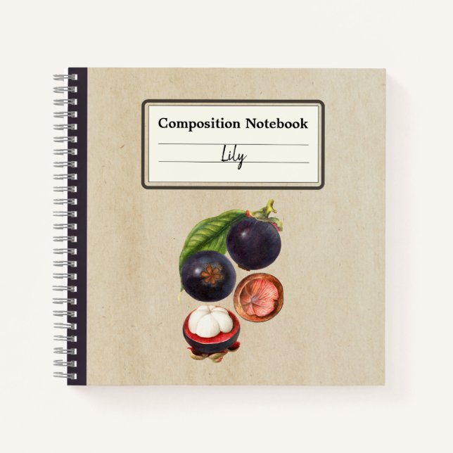 Cuaderno Composición personalizada de mangostinos de época (Anverso)