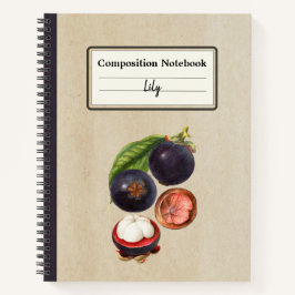 Cuaderno Composición personalizada de mangostinos de época