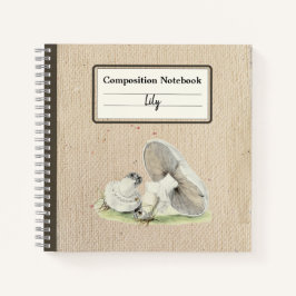 Cuaderno Composición personalizada del hongo de caballo dib