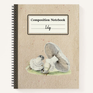 Cuaderno Composición personalizada del hongo de caballo dib