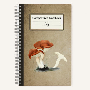 Cuaderno Composición personalizada del hongo de Milkcap Ruf