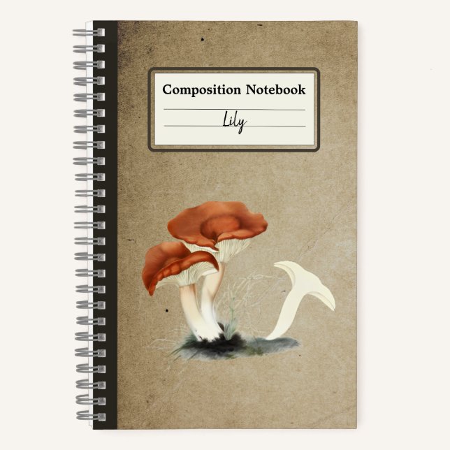 Cuaderno Composición personalizada del hongo de Milkcap Ruf (Anverso)