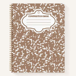 Cuaderno Composición portátil beige conejo marrón