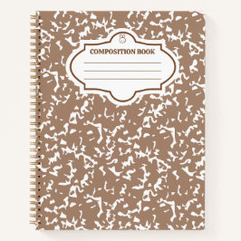 Cuaderno Composición portátil beige conejo marrón