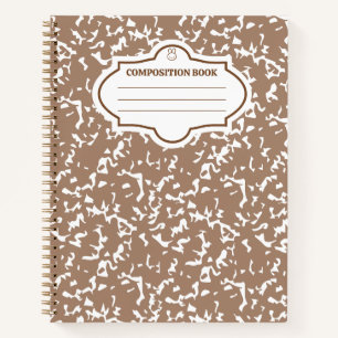 Cuaderno Composición portátil beige conejo marrón