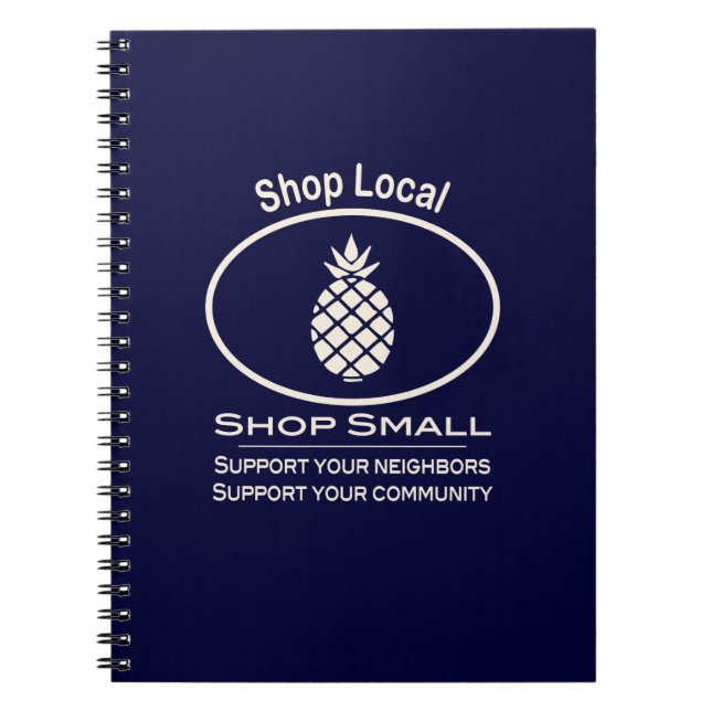 Cuaderno Compra local, compra piña pequeña (Frente)