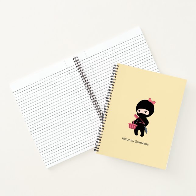 Cuaderno Comprando nombre personalizado Chica Ninja en amar (Interior)