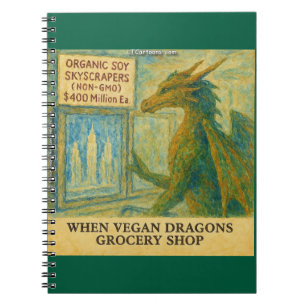 Cuaderno Compras divertidas de comestibles veganos del drag