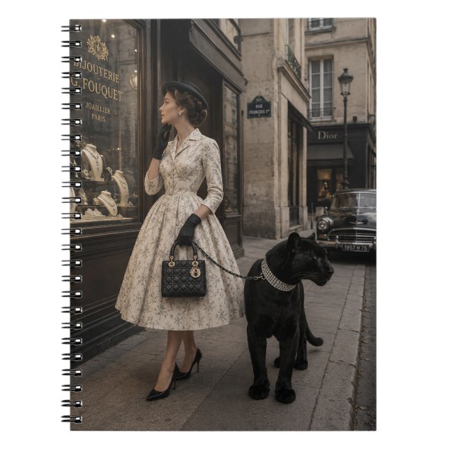 Cuaderno Compras por ventana con una foto de pantera negra (Frente)