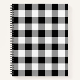 Cuaderno Comprobación de búfalo en blanco y negro