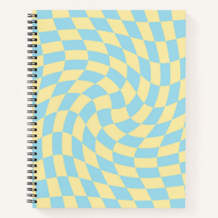 Cuaderno Comprobación de los cheques retro de color azul pa