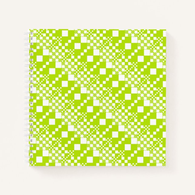 Cuaderno Comprobaciones, verde animado y blanco (Anverso)