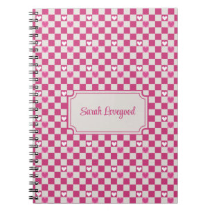 Cuaderno Comprobadores y corazones rosados