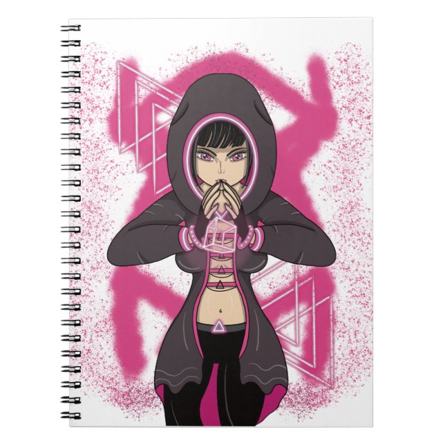 Cuaderno Computadora Anime Manga Futurista Hacker Cyberpunk (Frente)