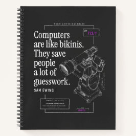 Cuaderno Computadoras Bikinis Gracioso Dibujo de Patentes T