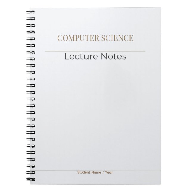 Cuaderno Computer Science Notebook – Minimal Academic Editi (Frente)