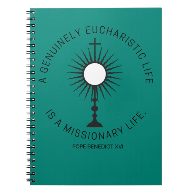 Cuaderno Comunicado de misionero sobre foto en espiral (Frente)