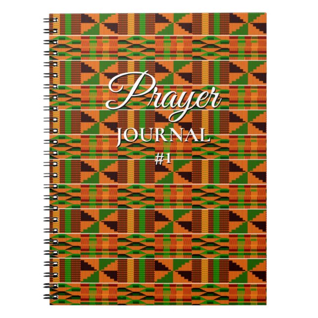 Cuaderno Comunicado de Oración Portátil Africano Kente K47  (Frente)