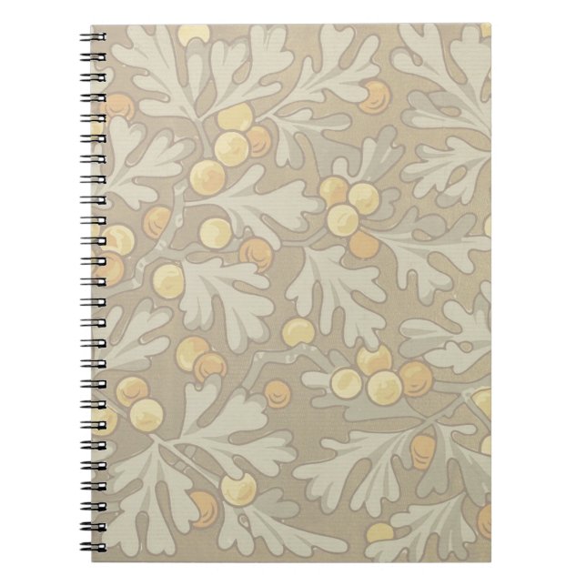Cuaderno Comunicado de prensa de William Morris Oak y Acorn (Frente)