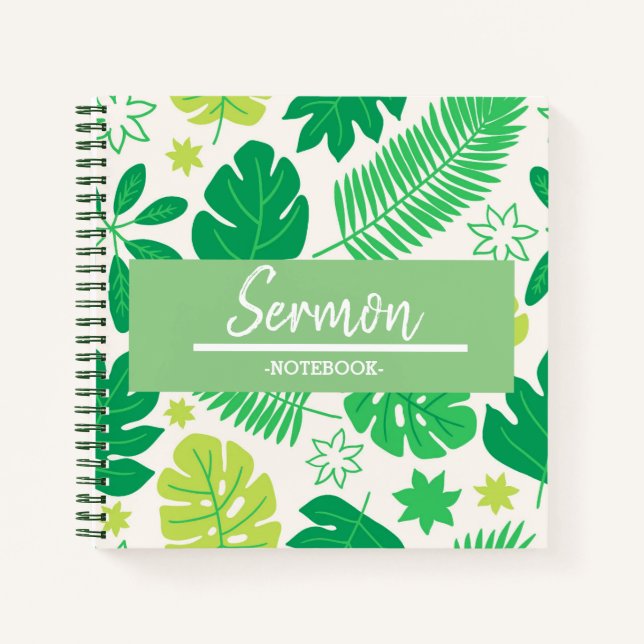 Cuaderno Comunicado de sermón tropical moderno (Anverso)