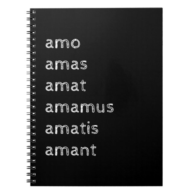 Cuaderno Comunicado latino, Amo amas amat (Frente)