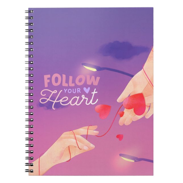 Cuaderno Comunicado romántico del atardecer: Corazones de d (Frente)