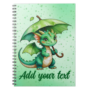 Cuaderno con arte de dragón bebé