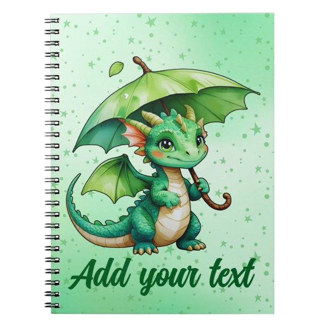 Cuaderno con arte de dragón bebé (Frente)