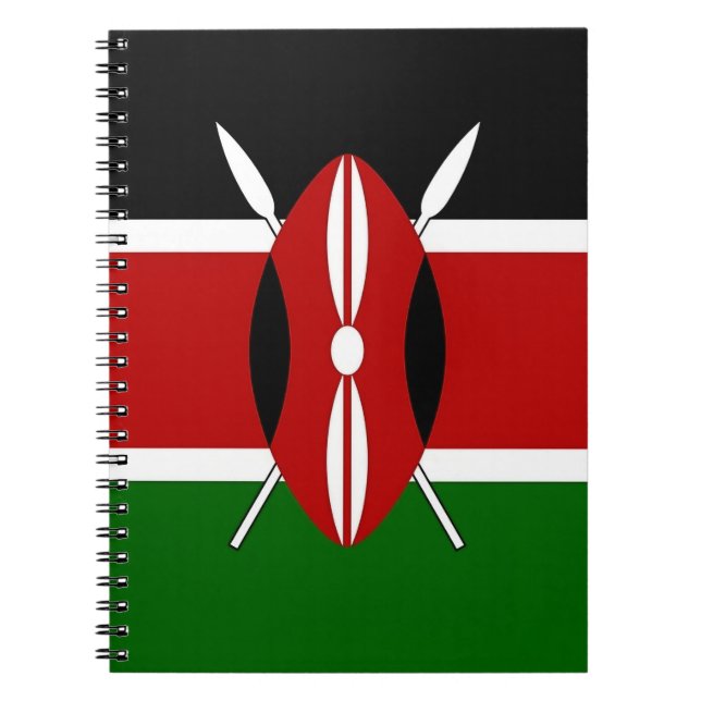 Cuaderno con bandera de Kenia (Frente)