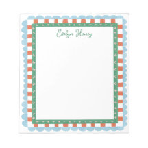 Cuaderno con borde ondulado de colores vibrantes y