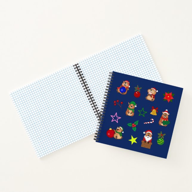 Cuaderno con capibaras de Año Nuevo (Interior)