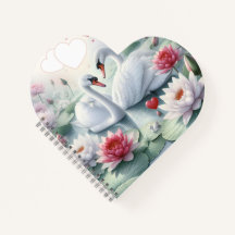 Cuaderno con cisnes