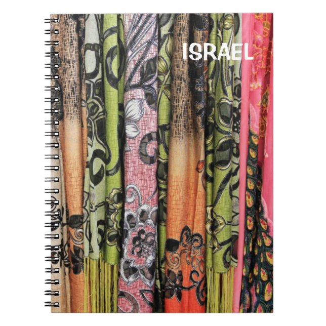 Cuaderno con coloridas bufandas en Israel (Frente)