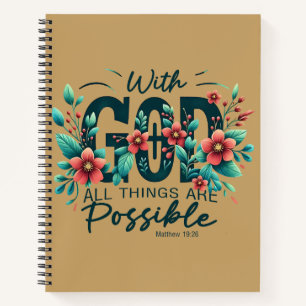 Cuaderno Con Dios Todas las Cosas son Posibles   Cristiano