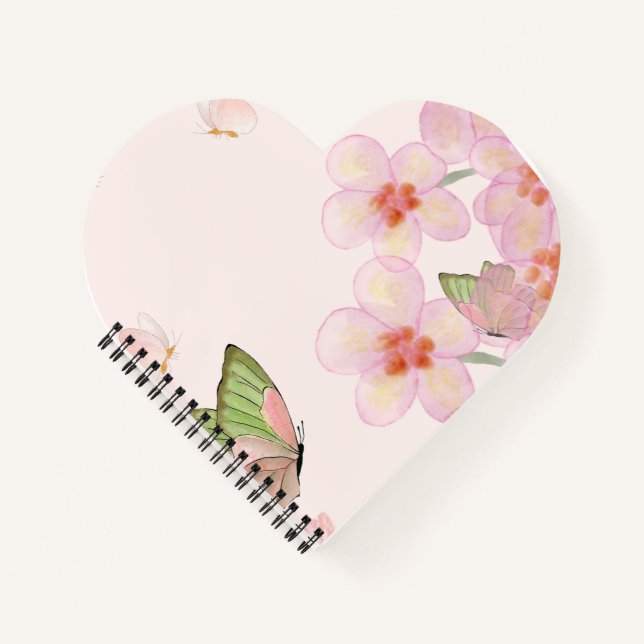 Cuaderno con diseño caprichoso de mariposa (Anverso)