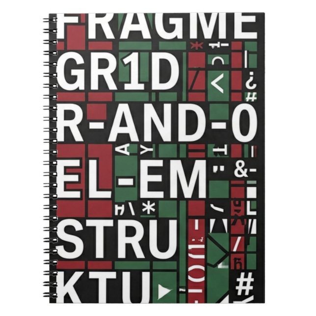 Cuaderno con diseño tipográfico (Frente)