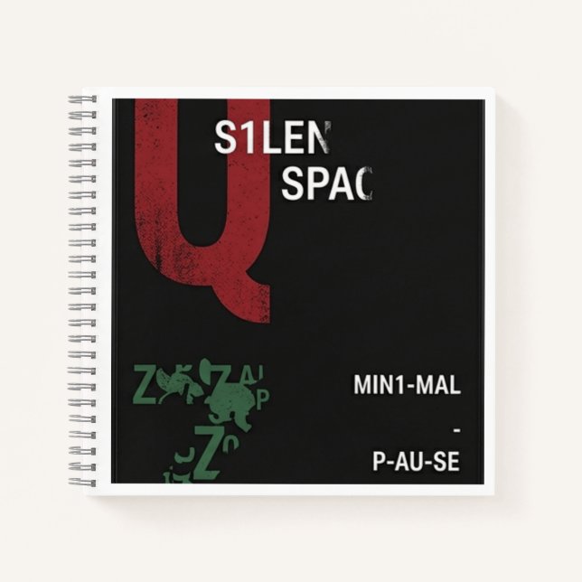 Cuaderno con diseño tipográfico (Anverso)