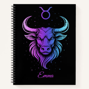 Cuaderno con el signo zodiacal Tauro.