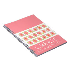 Cuaderno Con estampado floral rosa Artsy