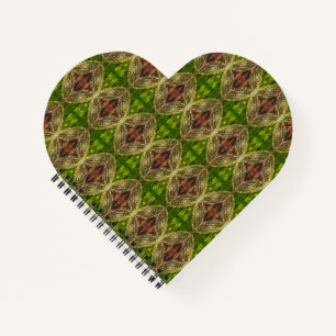 Cuaderno con forma de corazón de galaxia