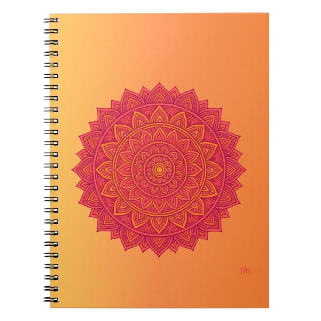 Cuaderno con forma de mandala abstracto (Frente)