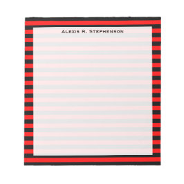 Cuaderno con franja roja y negra