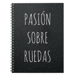 Cuaderno con frase del mundo del motor 