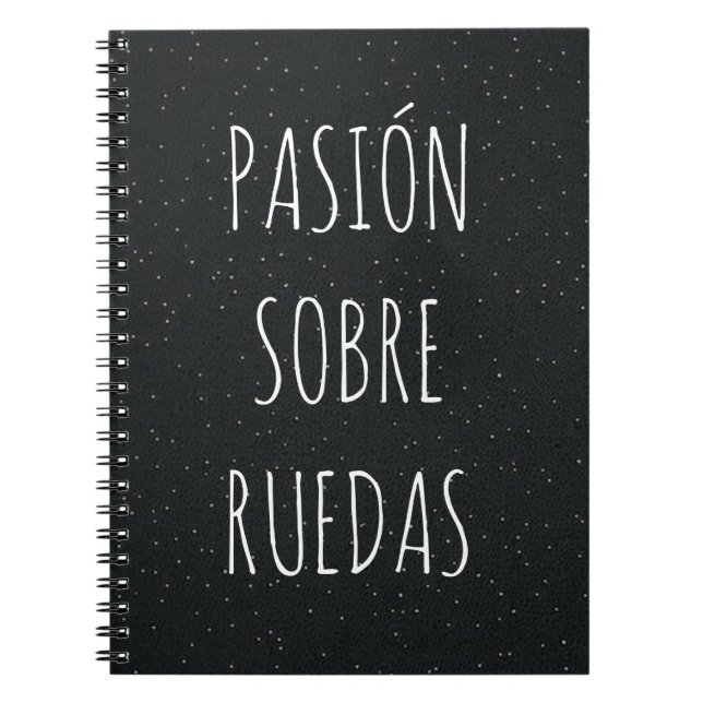 Cuaderno con frase del mundo del motor  (Frente)