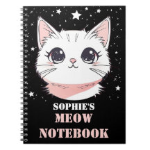 Cuaderno con gato lindo