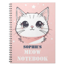 Cuaderno con gato lindo