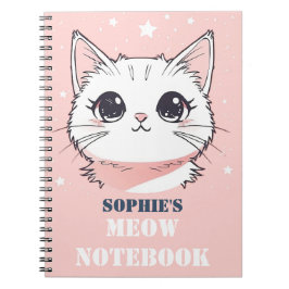 Cuaderno con gato lindo